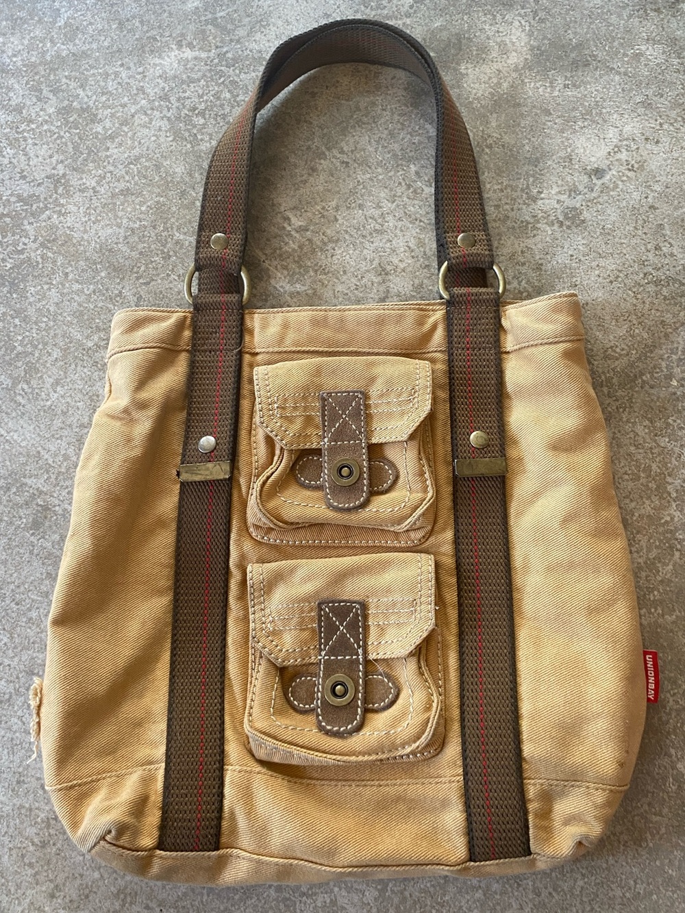Vintage Unionbay Canvas and Leather Tote